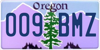 OR license plate 009BMZ