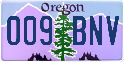 OR license plate 009BNV