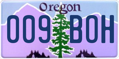 OR license plate 009BOH