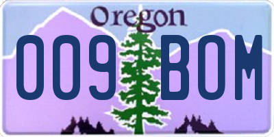 OR license plate 009BOM