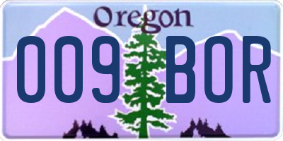 OR license plate 009BOR
