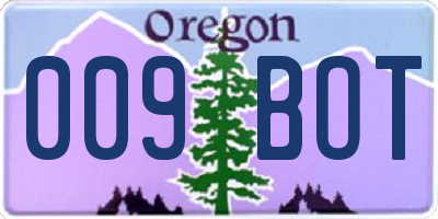OR license plate 009BOT