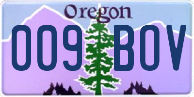 OR license plate 009BOV