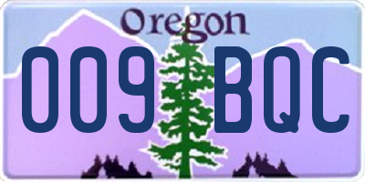 OR license plate 009BQC