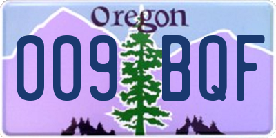 OR license plate 009BQF