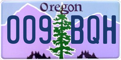 OR license plate 009BQH