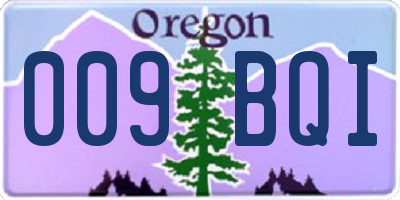 OR license plate 009BQI