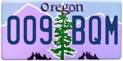OR license plate 009BQM
