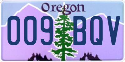 OR license plate 009BQV