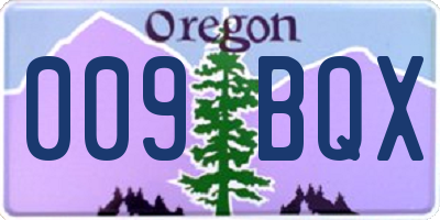 OR license plate 009BQX