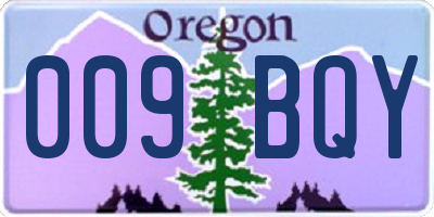 OR license plate 009BQY
