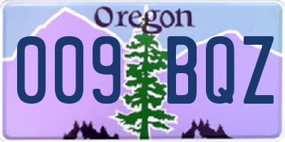 OR license plate 009BQZ
