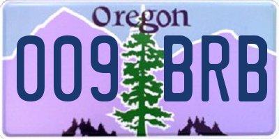 OR license plate 009BRB