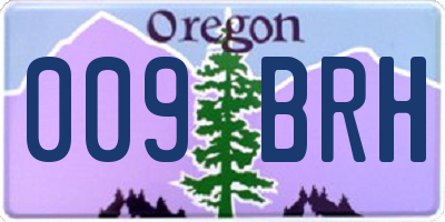 OR license plate 009BRH