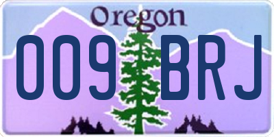 OR license plate 009BRJ
