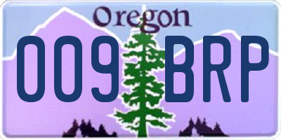 OR license plate 009BRP