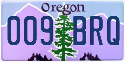 OR license plate 009BRQ