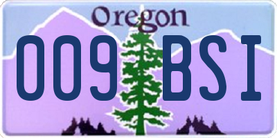 OR license plate 009BSI