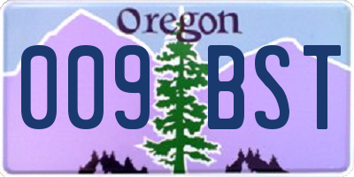 OR license plate 009BST