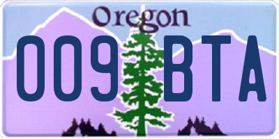 OR license plate 009BTA