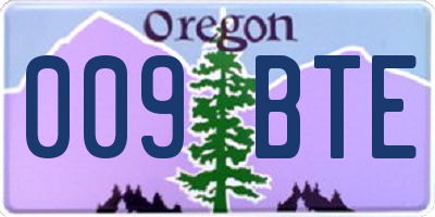 OR license plate 009BTE