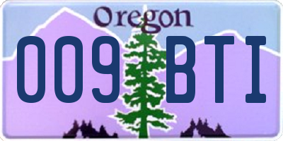 OR license plate 009BTI