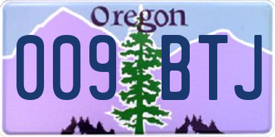OR license plate 009BTJ