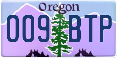 OR license plate 009BTP