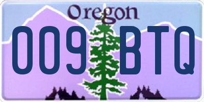 OR license plate 009BTQ
