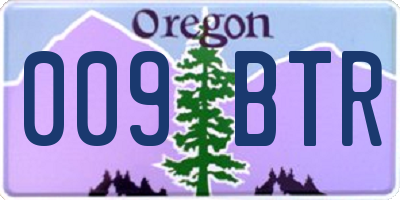 OR license plate 009BTR