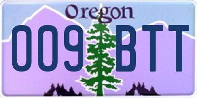 OR license plate 009BTT