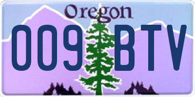 OR license plate 009BTV