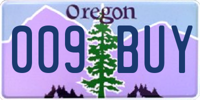 OR license plate 009BUY