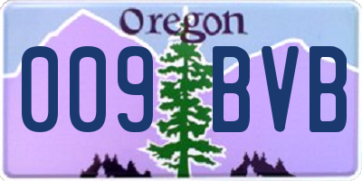OR license plate 009BVB