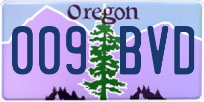 OR license plate 009BVD