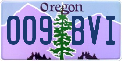 OR license plate 009BVI