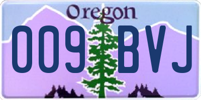 OR license plate 009BVJ