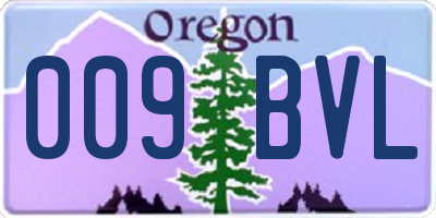 OR license plate 009BVL