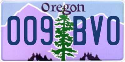 OR license plate 009BVO
