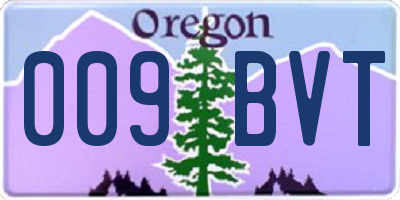 OR license plate 009BVT