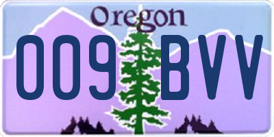 OR license plate 009BVV