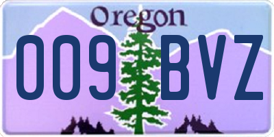 OR license plate 009BVZ