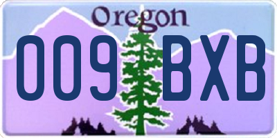 OR license plate 009BXB