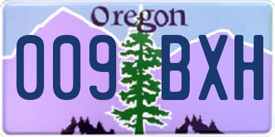OR license plate 009BXH