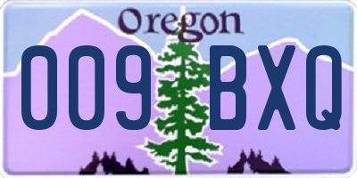 OR license plate 009BXQ