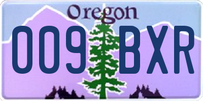 OR license plate 009BXR