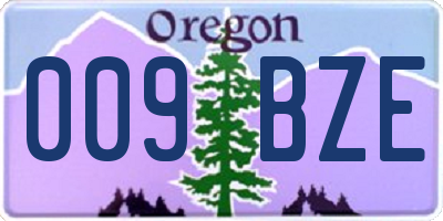 OR license plate 009BZE