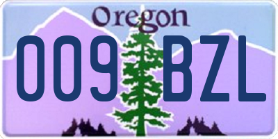 OR license plate 009BZL