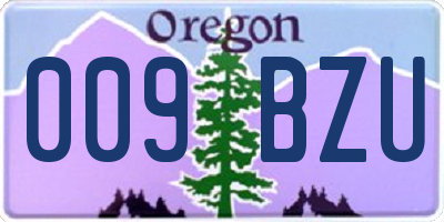 OR license plate 009BZU