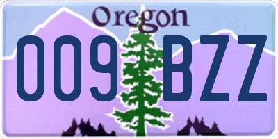OR license plate 009BZZ